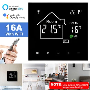 Smart Programmable Wifi Wireless Heated Digital Thermostat LCD Screen App Home - Picture 1 of 18
