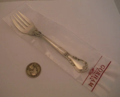 Tenedor de ensalada CHANTILLY GORHAM plata de ley 6 1/2" NUEVO plástico sellado original Foto 1 de 3
