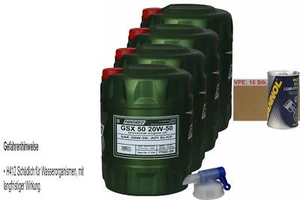 80L Motoröl FANFARO GSX 50 20W-50 Öl 16x MANNOL Leak-Stop ADDITIV - Bild 1 von 8