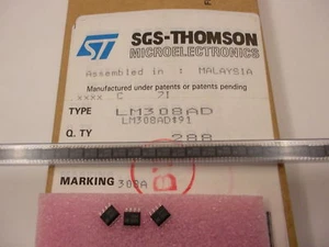 3 pieces LM308AD PRECISION SINGLE OPAMP OP77 LM308 LM308A SO-8 SMT NEW ~ - Picture 1 of 8