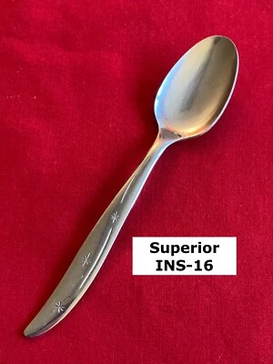 Superior INS-16 colher de chá 6" MCM três estrelas atômico talheres de aço inoxidável - Imagem 1 de 4