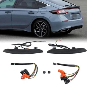 Luz reflectora de parachoques trasero ahumada DRL para Honda Civic Hatchback 2022-2023 2024 - Imagen 1 de 12