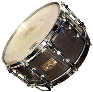 TAMA Gibraltal Birds Eye Maple Snare Drum Cherry Black 14"x6.5" Made in Japan - Picture 1 of 10