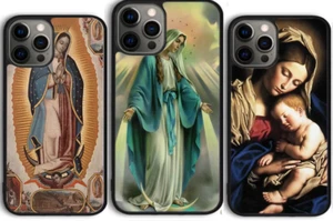 God Holy Mother Virgin Mary Coque Cover Case For Iphone 16 Pro Max 15 14 13 12 - Photo 1 sur 8