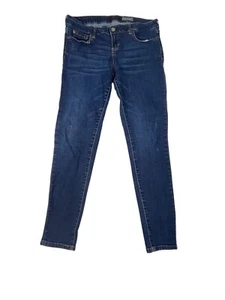 Jeans Jegging Aeropostale, Woman's Size 12 Reg,Dark Blue Distressed - Picture 1 of 10
