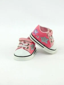 Zapatillas Rosa Brillante Super Estrella 18" Muñeca Ropa Zapatos se adapta a American Girl - Imagen 1 de 1