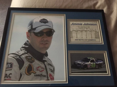 2006 Collectors Piece Jimmie Johnson Lowe’s #48 Picture, Car and Stats In Frame Cover