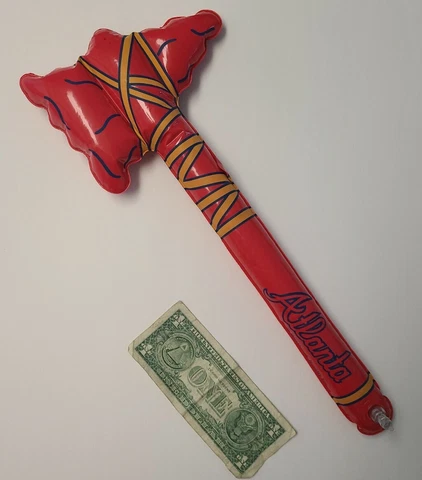 Vintage Atlanta Braves MLB Baseball Inflatable Tomahawk! NOS! Mint in Package! Cover