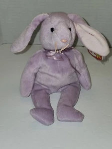 TY Beanie Baby - FLOPPITY the Purple Bunny (8,5 pulgadas) con etiquetas - Imagen 1 de 11