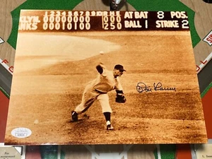 Don Larsen Signed 1956 World Series Perfect Game 8x10 Photo Yankees JSA - Picture 1 of 5