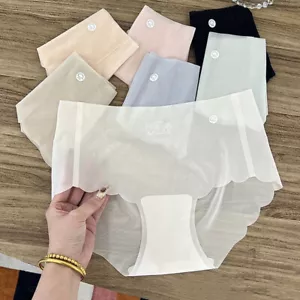 Women Seamless Ice Silk Underpants Lingerie Ladies Briefs Underwear Panties HOT - Picture 1 of 15