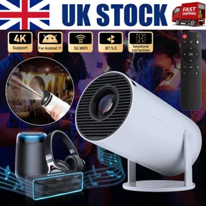 4K 5G Projector Smart HD LED WiFi Bluetooth HDMI USB Android Office Home Theater - Picture 1 of 15