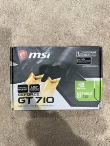 Nvidia msi Geforce GT 710 1 GB DDR3 Graphics Card NEW! Open Box PCI-E 2.0 - Picture 1 of 3