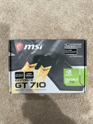 Nvidia msi Geforce GT 710 1 GB DDR3 Graphics Card NEW! Open Box PCI-E 2.0 - Image 1 of 3