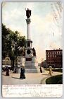 Worester Massachusetts Soldiers Monument Streetview UDB Cancel WOB WOF Postcard