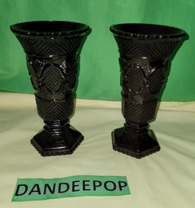 Rubinrotes Glas Avon Cape Cod 2 Stück überbackene Top große Vasen Valentinstag - Bild 1 von 12