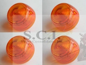 HONDA CT90 CB350 CL350 CB360 CB400 CM400 CX500 CB500 CB750 TURN SIGNAL LENS x 4 - Picture 1 of 7