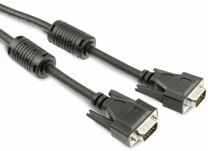 VGA-Anschlusskabel, Stecker-Stecker, Ferrit, schwarz, 1,8m - Bild 1 von 1