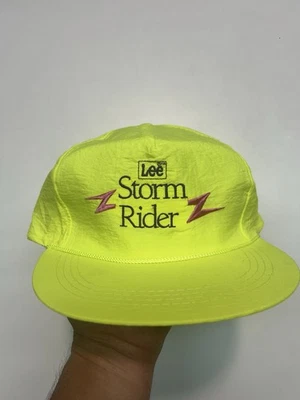 Vintage Lee Storm Rider Hat Cap Neon Green   - Image 1 of 4