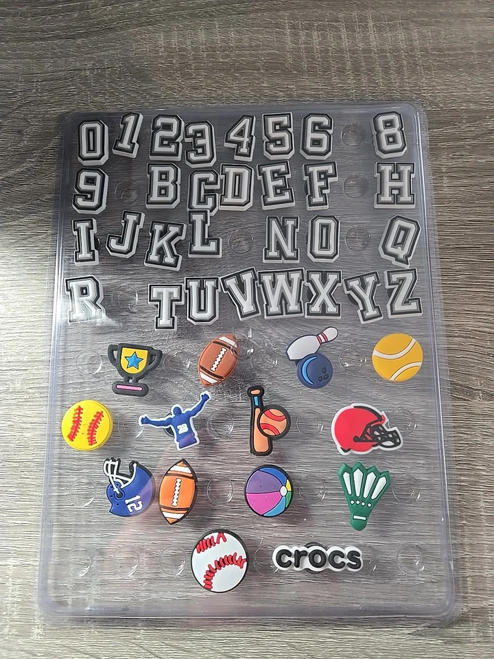 Jibbitz Shoe Charms Set Crocs Sports, Numbers And Letters - Image 1 of 4