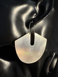 Pendientes de plata de ley 925 vintage escudo pesado 35 g - Imagen 1 de 8