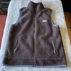 LL Bean Chaleco Marrón Sherpa Polar Suéter Chaleco Cremallera Completa Talla Grande - Imagen 1 de 4