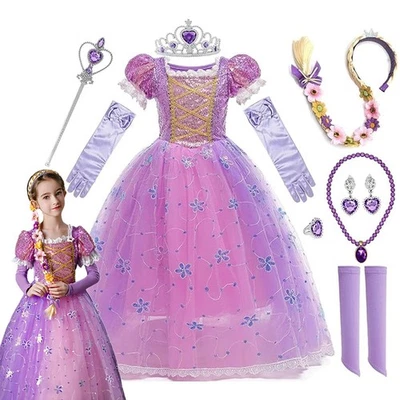 QOOLY Vestido de Princesa Disfraz para Niñas Lujo Conjunto de 9 Piezas con Acce 866 Foto 1 de 4