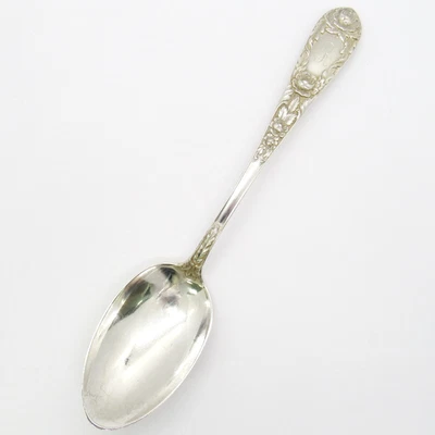 VINTAGE STERLING SILVER .925 ROSE 1937 BY KIRK STIEFF "R" MONOGRAM SERVING SPOON Foto 1 de 4