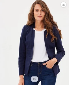Saba Tia Trim Jacket In Ink / Blue. Size 10 - Picture 1 of 9