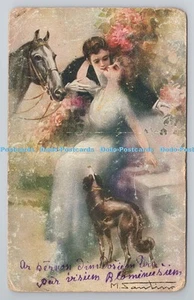 R781312 Mujer y hombre. Perro. Caballo - Imagen 1 de 4