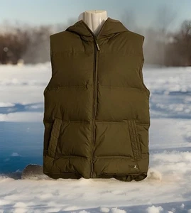 Horze size L women’s green sleeveless duck down full zip puffer vest - Picture 1 of 9