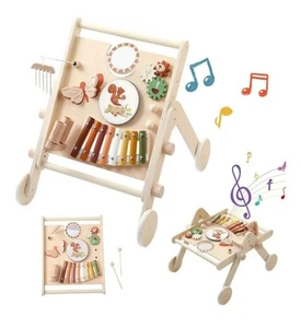 Wooden Push Walker Walking Toys Learning to Walk,Toddler - Picture 1 of 4
