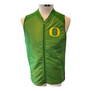Oregon DUCKS Mens Sz M Team Issued Green Nike Dri-Fit 33427X-OD6 Full Zip Vest - Picture 1 of 11
