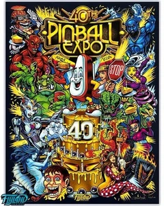 Stampa artistica Pinball Expo 2024 edizione limitata - nuova/mai aperta - 18” per 24” - Foto 1 di 3