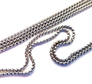 Edelstahl Metallkette Schmuckkette Gliederkette Miederkette 2x2mm Meterware - Bild 1 von 1