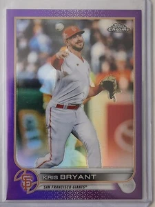 Kris Bryant 2022 Topps cromo béisbol refractor púrpura 6/250 San Francisco #9 - Imagen 1 de 14