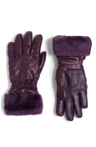 UGG Fontanne Smart Genuine Shearling Trim Gloves Size S/M Purple New - Picture 1 of 2
