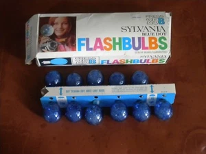 Sylvania flashbulbs blue dot set/11 25B original packaging vintage photography - Picture 1 of 2