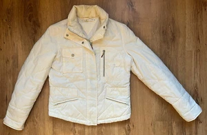 Schicke, weiße Damen-Soft-Shell-Daunen-Jacke von Tommy Hilfiger - Größe M Winter - Bild 1 von 4