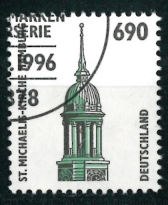 GERMANY DEUTSCHE BUNDESPOST 1996 St. Michalis Church in Hamburg - USED/CTO - Image 1 of 2