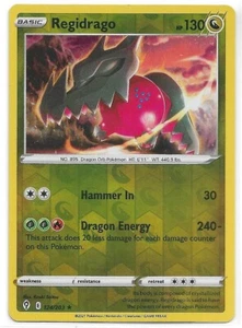 Pokémon Espada y Escudo Cielos en Evolución 2021 Holofoil Inverso #124/203 Regidrago - Imagen 1 de 1