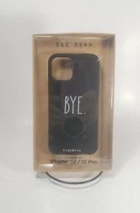 NEW RAE DUNN Black Soft Touch Case For iPhone 12 Pro Max “Bye” - Picture 1 of 7