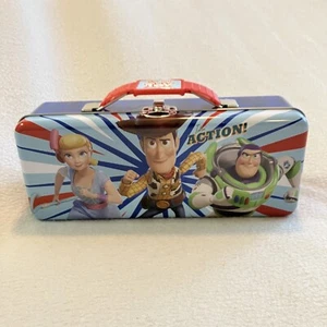 Disney Toy Story Tool Tin Pencil/Pen Case with Handle Latch & Hinge - NEW - Picture 1 of 10