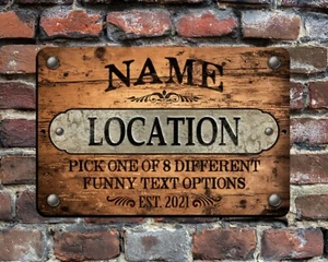 Personalized Old Wood Look Vintage Sign - Picture 1 of 9
