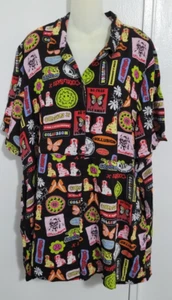 COLLUSION Sticker Prints Womens Collard Button Down Romper US 20 / 2XL Colorful - Foto 1 di 20