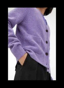 Elevate Your Style Arket Lilac Alpaca Blend Cardigan Small Making a Difference! - Picture 1 of 9