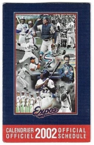 2002 Montreal Expos MLB BILINGUAL Baseball Schedule !!! Molson Export - Picture 1 of 1