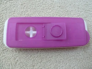 TUPPERWARE Fresh N Pure Covered Ice Cube Tray #2704 Raspberry Pink Purple Lid - Picture 1 of 4