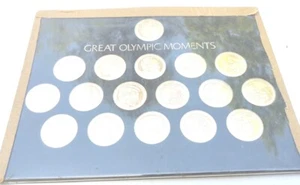 Great Olympic Moments 17 Bronzemünzen Komplettsatz mit Displayhalter Coca Cola - Bild 1 von 7