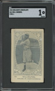 1922 NEILSON'S CHOCOLATE BILL SHERDEL 100 POOR V61 TYPE 1 SGC 1 CARDINALS